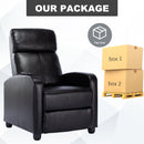 PU Leather Reclining Chair Single Sofa with Heat and Massage
