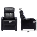 PU Leather Reclining Chair Single Sofa with Heat and Massage