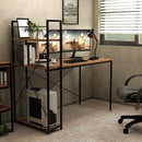 Modern Simple Style Computer Desk with Storage Shelves