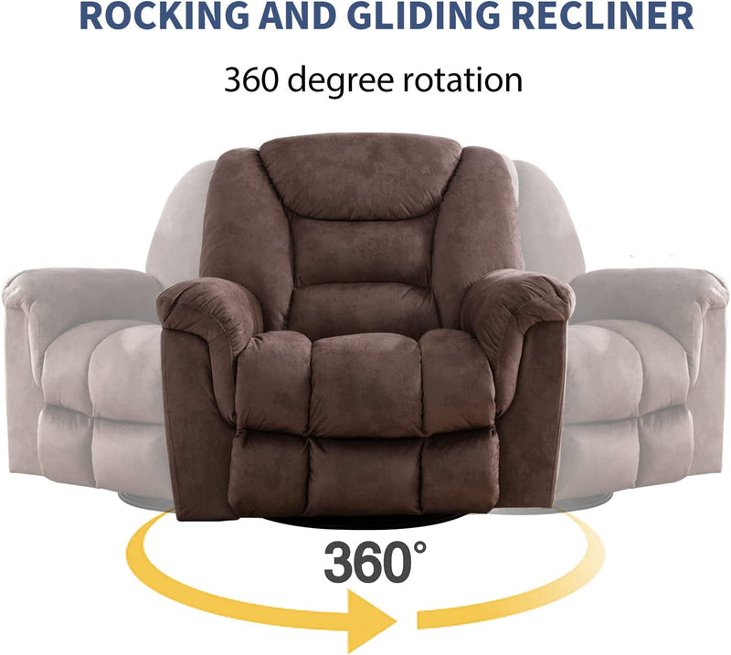 Manual 360 Degree Swivel Rocking Recliner