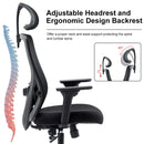 White Office Mesh Swivel Chair Executive Computer Desk Ergonomic High-Back Task