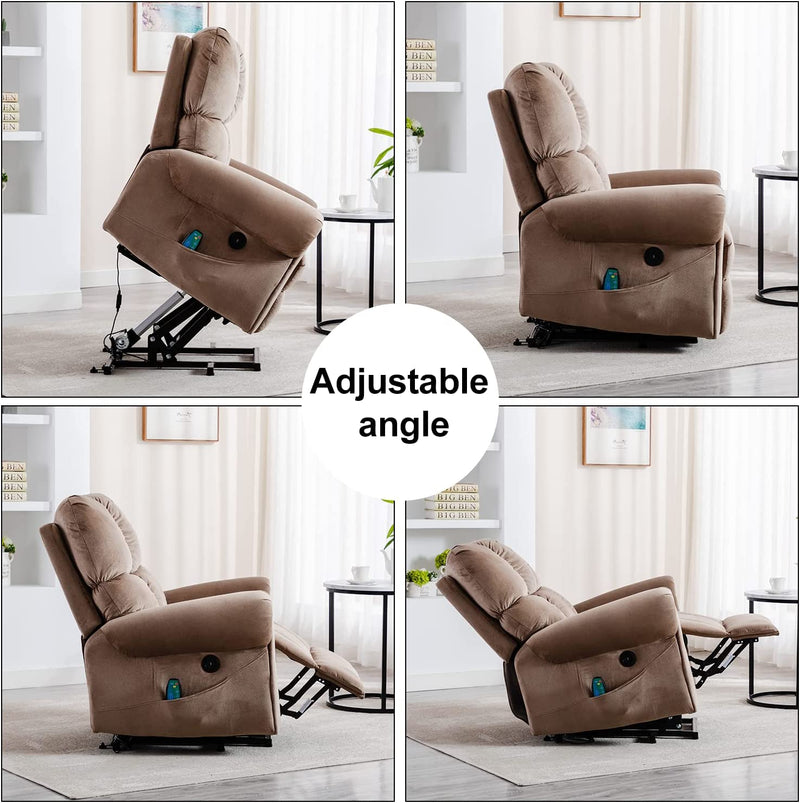 Power Lift Recliner Chair with Safety Motion Reclining Mechanism