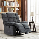 Plaid Manual Reclining Single Couch Wall Hugger Small Fabric Recliner