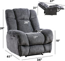 Electric Power Recliner Chair with Upholstered Seat
