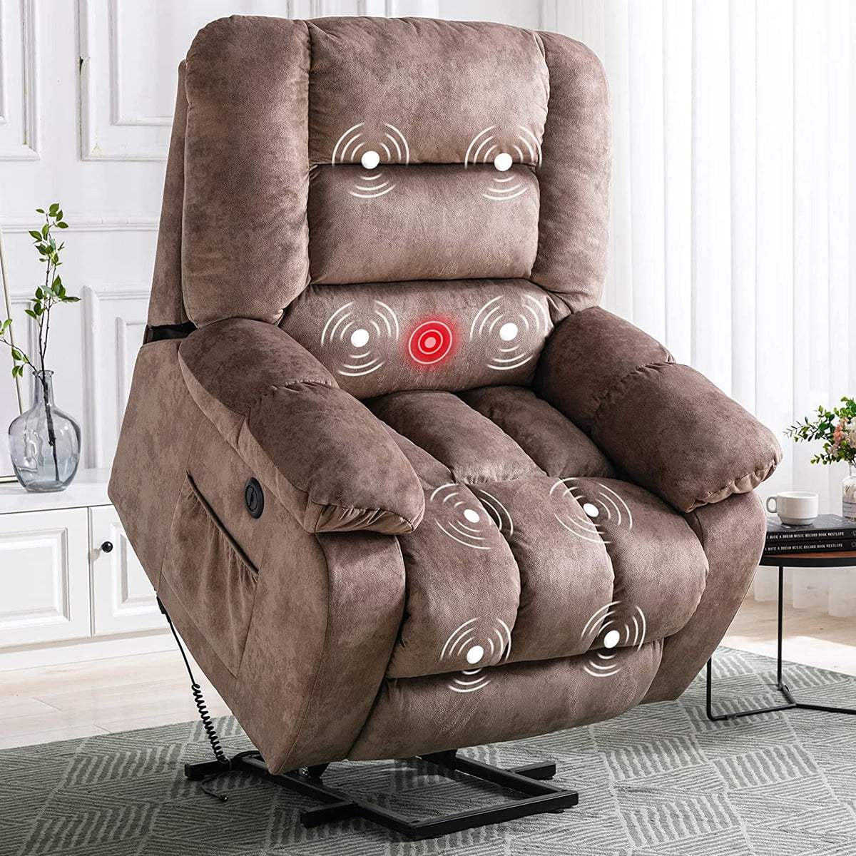 Wide Electric Massage Recliner for Adults with Heated Vibration Wide Electric Massage Recliner for Adults with Heated Vibration