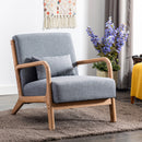 Mid Century Modern Accent Chair, Single Fabric Lounge Reading Armchair