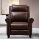 Genuine Leather Recliner Chair, Classic and Traditional Push Back Recliner Chair