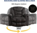 Manual 360 Degree Swivel Rocking Recliner