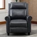 Genuine Leather Recliner Chair, Classic and Traditional Push Back Recliner Chair