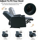 Power Recliner Chair Electric PU Leather Reclining for Adults with USB Ports