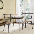 Indoor Kitchen Dining Chair Set of 2, Comfortable Classic Iron Metal Dining Chair