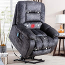 Wide Electric Massage Recliner for Adults with Heated Vibration
