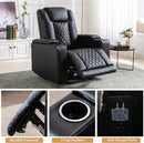 Power Recliner Chair Electric PU Leather Reclining for Adults with USB Ports