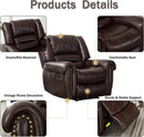 Leather Recliner Chair, Classic and Traditional Manual Recliner Chair