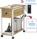 Bedside Table with Charging Station