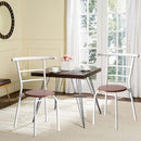 Indoor Kitchen Dining Chair Set of 2, Comfortable Classic Iron Metal Dining Chair