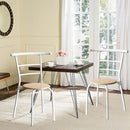 Indoor Kitchen Dining Chair Set of 2, Comfortable Classic Iron Metal Dining Chair