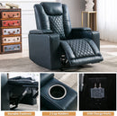 Power Recliner Chair Electric PU Leather Reclining for Adults with USB Ports