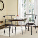 Indoor Kitchen Dining Chair Set of 2, Comfortable Classic Iron Metal Dining Chair