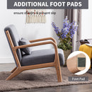 Mid Century Modern Accent Chair, Single Fabric Lounge Reading Armchair