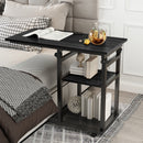 End Table with Wheels, Height Adjustable Side C Table