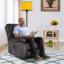 Casual Massage Heating Stuffed Fabric Manual Recliner