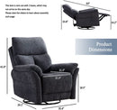 Swivel Rocker Fabric Recliner Chair