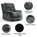 Plaid Manual Reclining Single Couch Wall Hugger Small Fabric Recliner