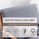 Mid Century Modern Accent Chair, Single Fabric Lounge Reading Armchair