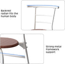 Indoor Kitchen Dining Chair Set of 2, Comfortable Classic Iron Metal Dining Chair