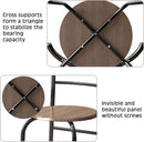 Indoor Kitchen Dining Chair Set of 2, Comfortable Classic Iron Metal Dining Chair