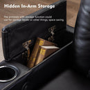 black faux leather recliner chair