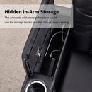 Power Recliner Chair Electric PU Leather Reclining for Adults with USB Ports