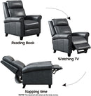 Genuine Leather Recliner Chair, Classic and Traditional Push Back Recliner Chair