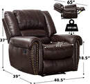 Leather Recliner Chair, Classic and Traditional Manual Recliner Chair