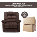 Casual Massage Heating Stuffed Fabric Manual Recliner