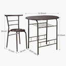 Bonzy Home Simple Couple Dining Table Set