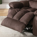 Casual Massage Heating Stuffed Fabric Manual Recliner