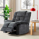 Plaid Manual Reclining Single Couch Wall Hugger Small Fabric Recliner