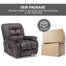 Casual Massage Heating Stuffed Fabric Manual Recliner