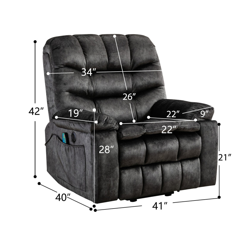 Heavy Duty and Safety Motion Reclining Mechanism Electric Wide Recliner
