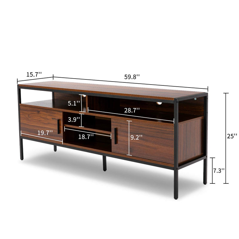 Bonzy Home Wood and Metal TV Cabinet