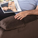 Casual Massage Heating Stuffed Fabric Manual Recliner