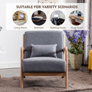 Mid Century Modern Accent Chair, Single Fabric Lounge Reading Armchair