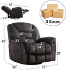 Manual 360 Degree Swivel Rocking Recliner