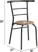 Indoor Kitchen Dining Chair Set of 2, Comfortable Classic Iron Metal Dining Chair