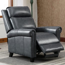 Genuine Leather Recliner Chair, Classic and Traditional Push Back Recliner Chair