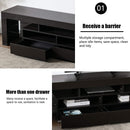 Glossy TV Stand, Brown TV Stand, Wood Media Storage Console