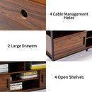 Bonzy Home Wood and Metal TV Cabinet