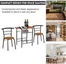 3-Piece Dining Table Set, Wooden Round Table & Chair Set